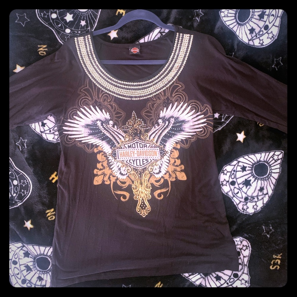 Harley-Davidson 3/4 shirt, size medium gently used